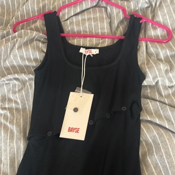 NWT Bayse buttons dress / Crys Singlet Midi dress sz Small - Picture 2 of 3
